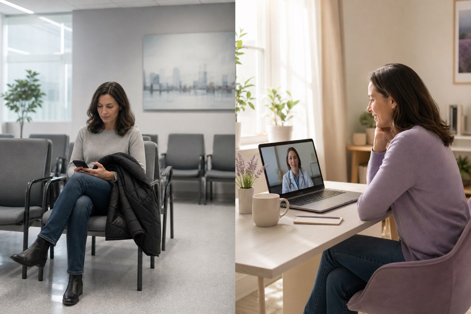 Walk-in clinic compared with an online doctor's note in Canada